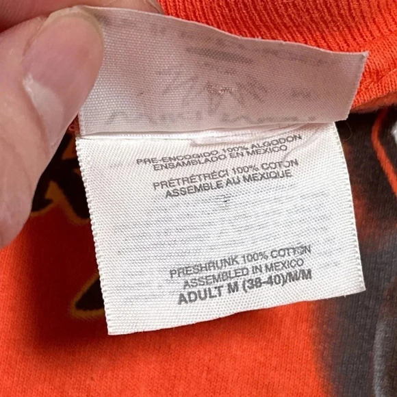 Vintage Y2K WWE Taz Thug Superstar  Survive If I Let You Orange T Shirt Mens M - Picture 10 of 10